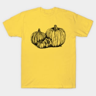 Thanksgiving Pumpkins Print T-Shirt